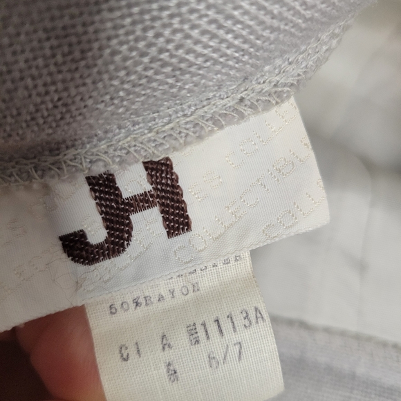 Vintage 70's Pleated Academia Skirt Midi Plaid light Grey USA JH Collectibles - Picture 6 of 10